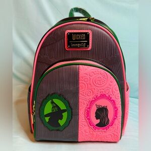 Loungefly x Wicked Pink Goes Good with Green Elphaba & Glinda Backpack